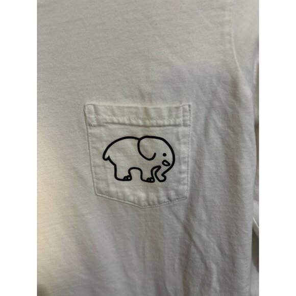 Ivory Ella White Long Sleeve T-Shirt With Pumpkin Elephant Graphic S - Picture 3 of 5